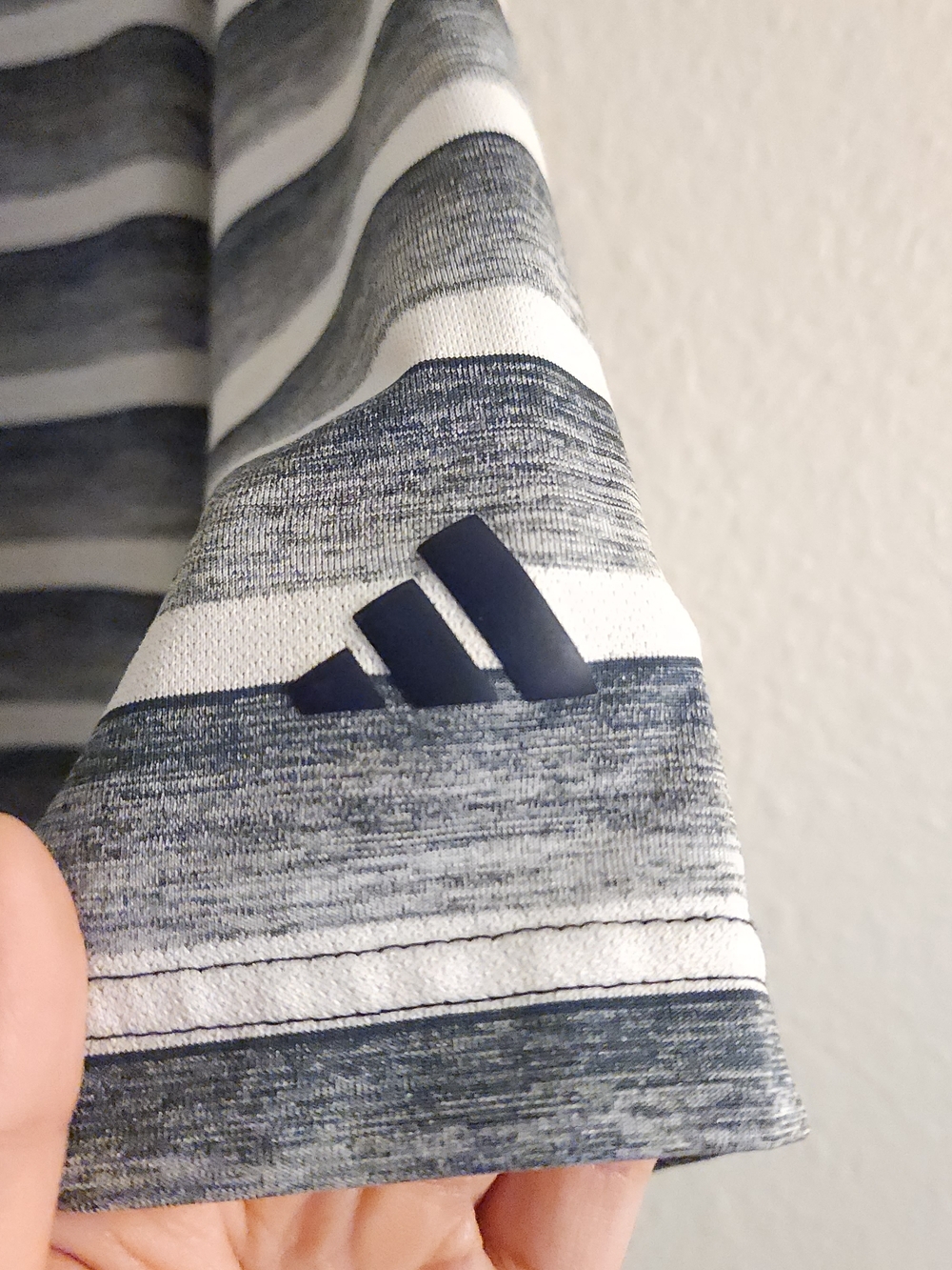 ADIDAS Men’s Two-Color Striped Performance Golf Polo Shirt - Blue/White  Size XL - Picture 5 of 7